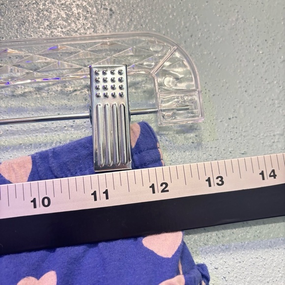 Mini Boden Girls’ Blue and Pink Heart Polka Dot Ruffle Mini Skirt with Shorts​ - Picture 7 of 8